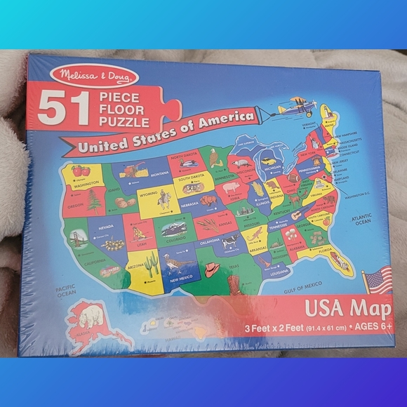 Melissa & Doug Toys Usa Map Floor Puzzle Poshmark